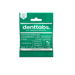 Denttabs Zahnputztabletten Mint - ohne Fluorid 125 Stück