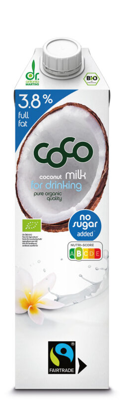 Dr. Antonio Martins Coco Milk for Drinking Pur 1000ml 3,8% 6 x 1000ml