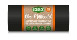 ECOSACK ® 20 L, Verschluss Tragegriff (T-Shirt), schwarz 14 x 20l