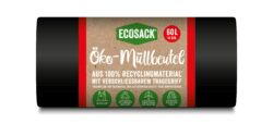 ECOSACK ® 60L, Verschluss: t-shirt, schwarz 12 x 60l