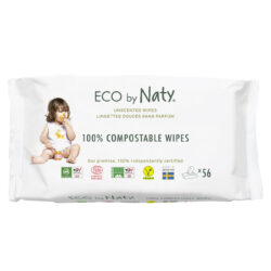 Eco by Naty Feuchttücher unparfümiert, 56 Stück je Packung 12 x 56 Stück