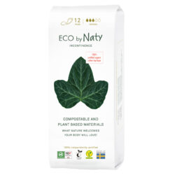 Eco by Naty Inkontinenz Einlagen Regular, 12 Stück, 100% Kompostierbare Materialien, Vegan. 12 x 12stück