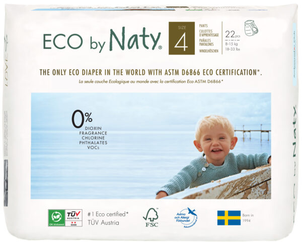 Eco by Naty Windelhöschen Pull on Pants, Größe 4 4 x 22stück