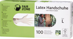 FAIR ZONE Einweghandschuhe Größe L - Fair Trade & FSC 100stück