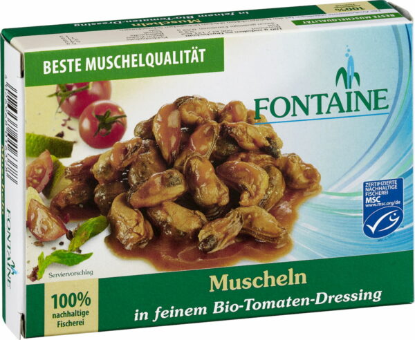 Fontaine Muscheln in feinem Bio-Tomatendressing 10 x 110g