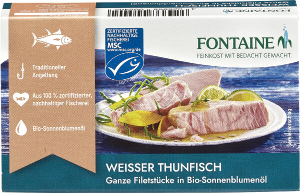 Fontaine Weißer Thunfisch in Bio-Sonnenblumenöl 10 x 120g