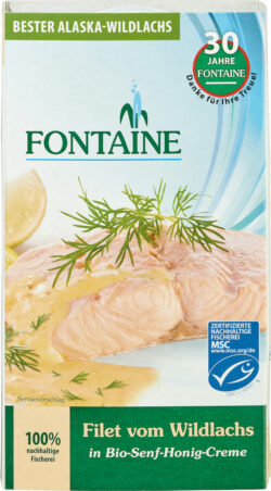 Fontaine Wildlachs-Filet in Bio-Senf-Honig-Creme 6 x 200g