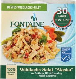 Fontaine Wildlachs-Salat Alaska in hellem Bio-Dressing - mild gewürzt 200g