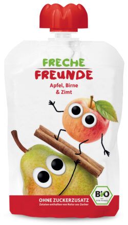 Freche Freunde „Apfel, Birne & Zimt“ BIO 6 x 100g