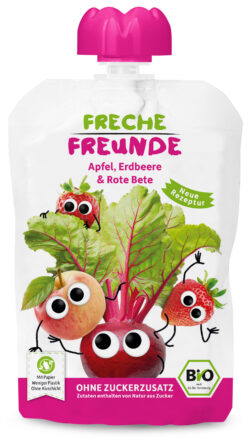 Freche Freunde Bio Quetschie Apfel, Erdbeere & Rote Bete 6 x 100g