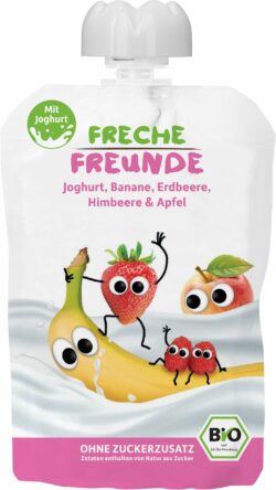 Freche Freunde "Joghurt, Banane, Erdbeere, Himbeere & Apfel" BIO 6 x 100g