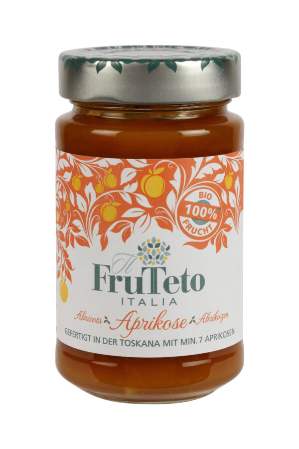 FruTeto Italia 100% Aprikose Bio-Fruchtaufstrich 250g. Fruchtanteil 100%. 6 x 250g
