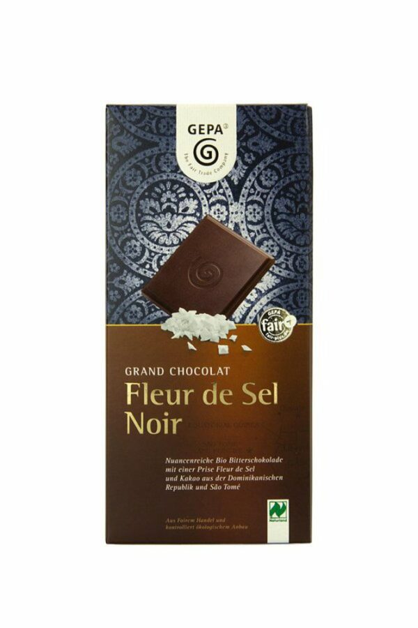 GEPA - The Fair Trade Company Bio Schokolade Fleur de Sel Noir 70% 10 x 100g