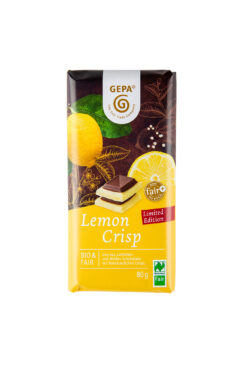 GEPA - The Fair Trade Company Weiße Schokolade mit Zitronencrisp und zartbitterschokolade Limited Edition 10 x 80g