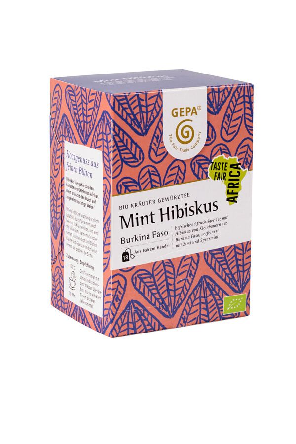 GEPA - The Fair Trade Company Mint Hibiskus Teebeutel 18 x 1,5g 5 x 27g