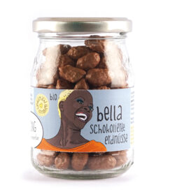 GUTDING Bella - schokolierte Erdnüsse - bio, glutenfrei - im Pfandglas 6 x 140g