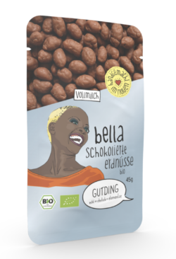 GUTDING Bella - schokolierte Erdnüsse - bio, glutenfrei - im PP-Tütchen 10 x 45g