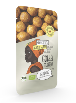 GUTDING Golda - Happy Happs Mango pur - 100% Frucht - bio, vegan, im PP-Tütchen 10 x 30g