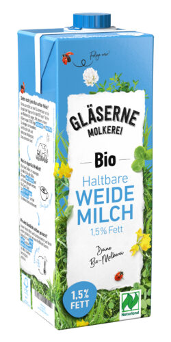 Gläserne Molkerei GM Bio H-Milch 1,5% Fett 12 x 1l