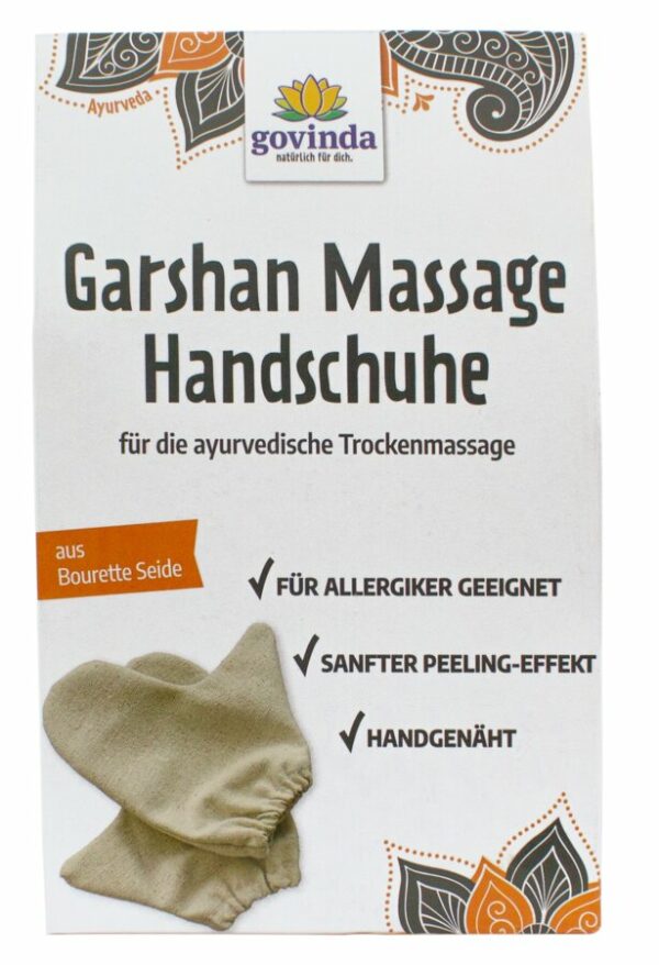 Govinda Garshan-Massage-Handschuhe aus Bourett-Seide 2st