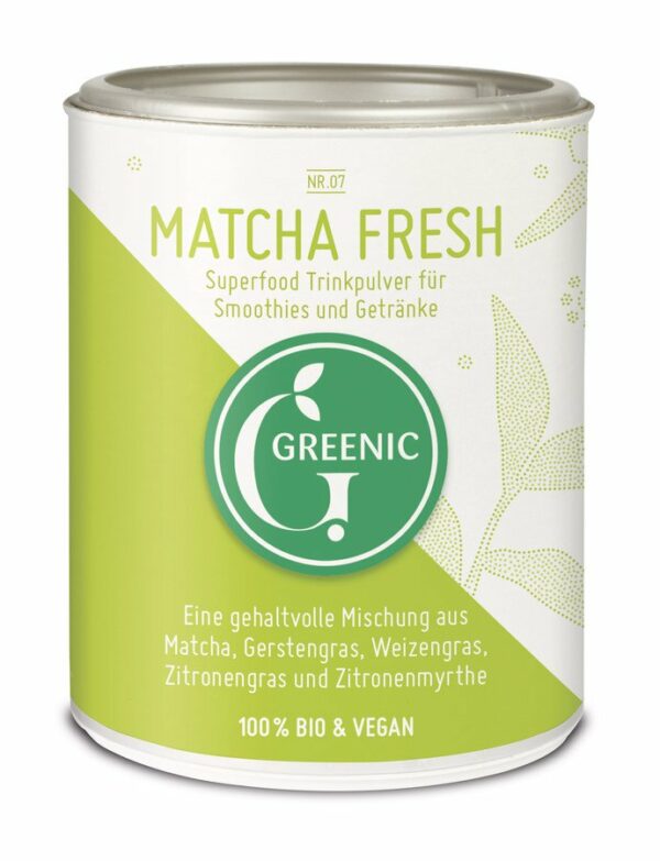 Greenic Matcha Fresh Superfood Trinkpulver Mischung 4 x 80g