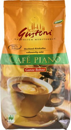 Gustoni Café piano, ganze Bohne, vollmundig-mild 6 x 1kg
