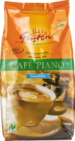 Gustoni Café piano, gemahlen, vollmundig-mild 12 x 500g