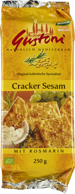 Gustoni Cracker Sesam mit Rosmarin 250g