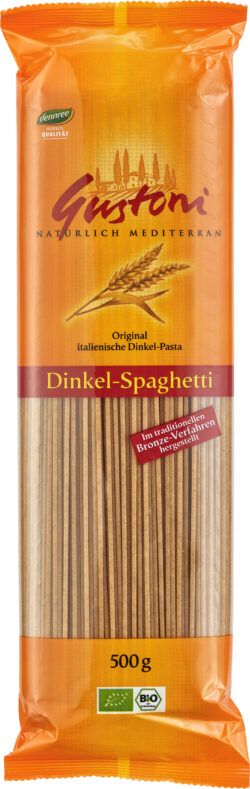 Gustoni Dinkel-Spaghetti, Original italienische Dinkel-Pasta 12 x 500g