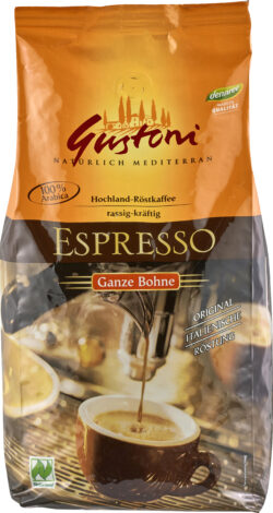 Gustoni Espresso, ganze Bohne, rassig-kräftig 1kg