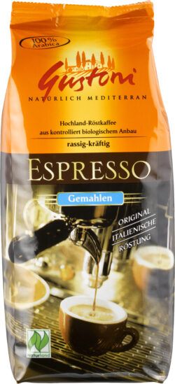 Gustoni Espresso, gemahlen, rassig-kräftig 250g