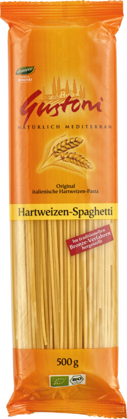 Gustoni Hartweizen-Spaghetti, Original italienische Hartweizen-Pasta 12 x 500g
