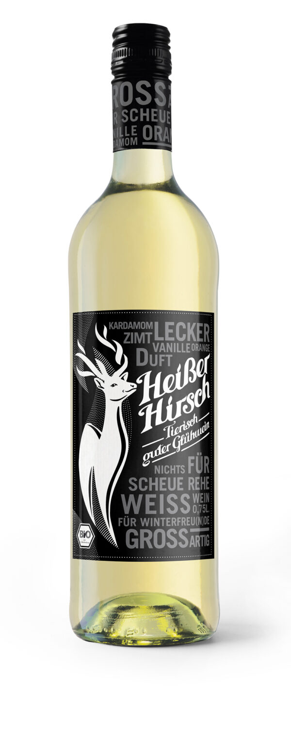 HEISSER HIRSCH - Tierisch guter Glühwein (weiß) 750ml