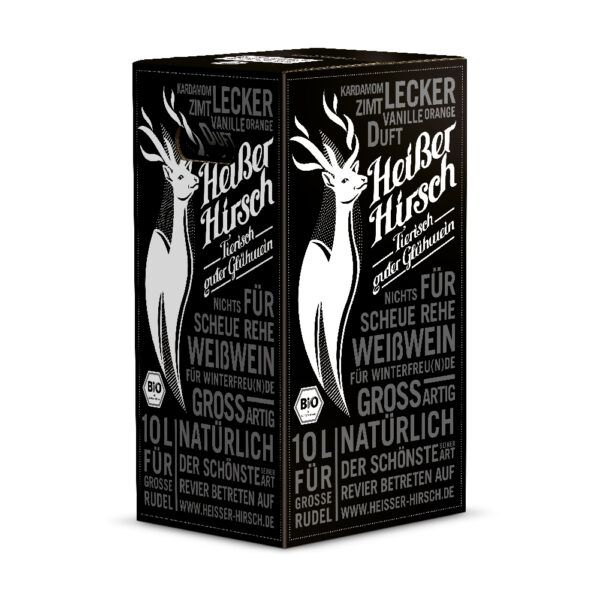 HEISSER HIRSCH - Tierisch guter Glühwein (10 l, weiß) Bag in Box