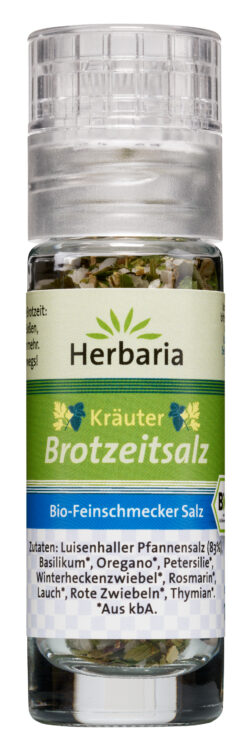 HERBARIA Kräuter Brotzeitsalz bio Mini-Mühle 13g