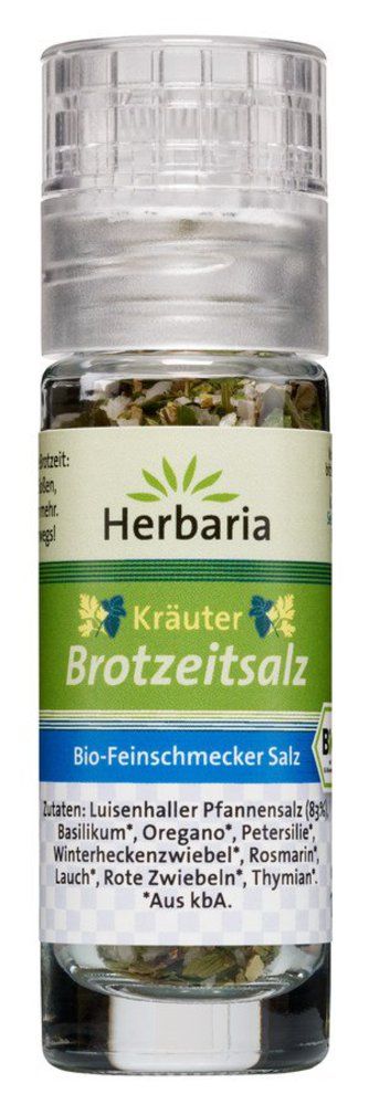 HERBARIA Kräuter Brotzeitsalz bio Mini-Mühle 6 x 13g