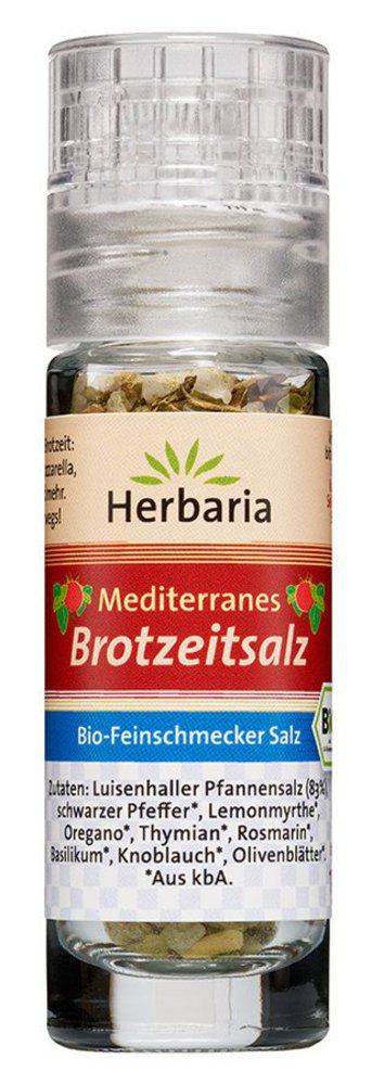 HERBARIA Mediterranes Brotzeitsalz bio Mini-Mühle 6 x 15g