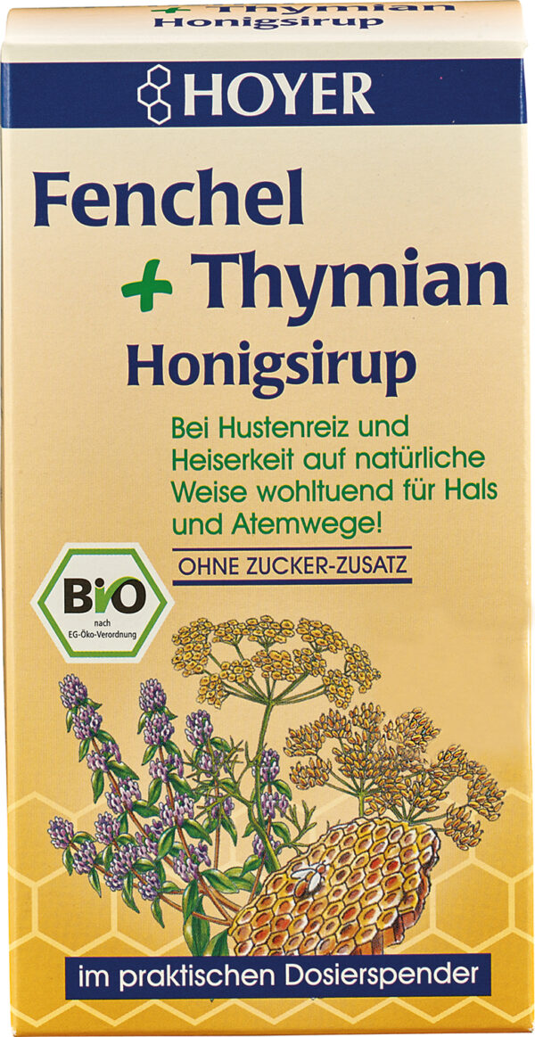 HOYER Fenchel + Thymian Honigsirup 250g