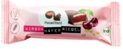 HaselHerz Veganer Bio-Kirsch-Haferriegel mit Schokoladenüberzug 14 x 35g