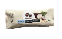 HaselHerz Veganer Bio-Kokos-Haferriegel mit Schokoladenüberzug 14 x 35g
