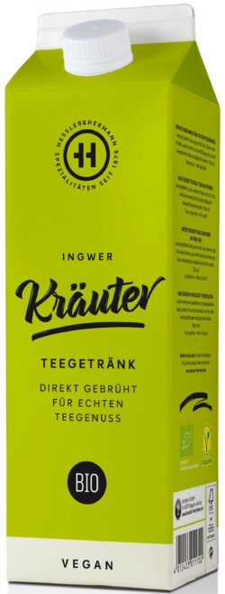 Hessler & Herrmann BIO Kräuterteegetränk Zitronengras Ingwer 8 x 1l