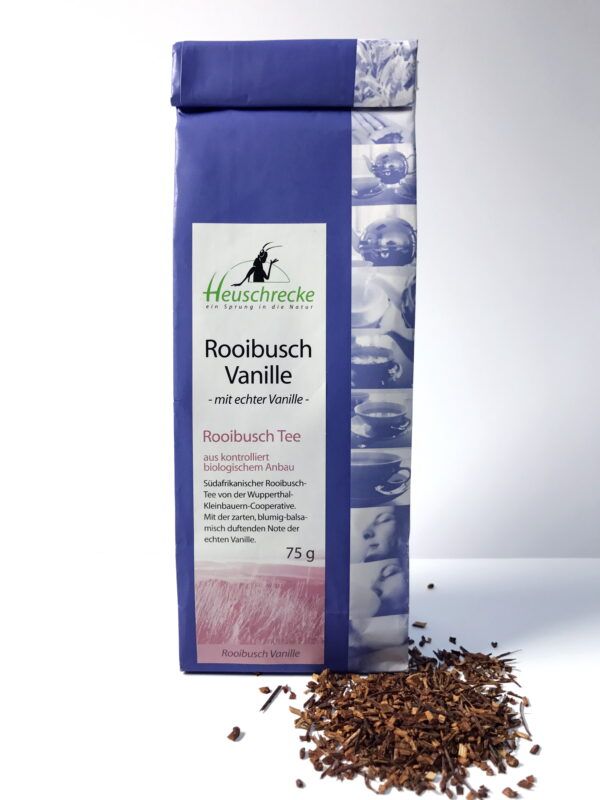 Heuschrecke Rooibusch Vanille, Premium mit echter Vanille, kbA 5 x 75g