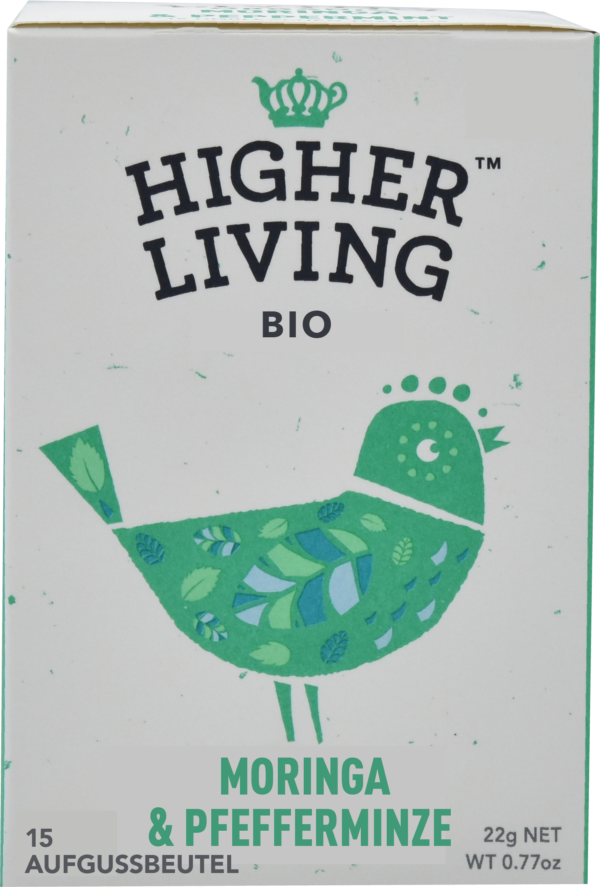 Higher Living Moringa - Pfefferminze 4 x 22g