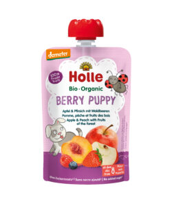 Holle Berry Puppy - Apfel & Pfirsich mit Waldbeeren 12 x 100g