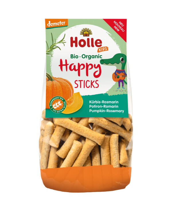 Holle  Bio-Happy Sticks Kürbis-Rosmarin 6 x 100g