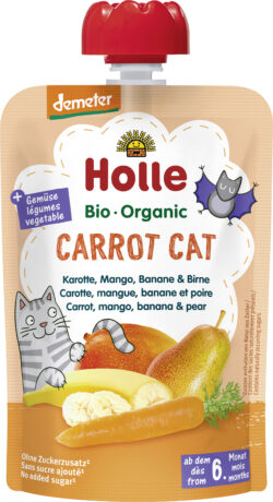 Holle Carrot Cat - Karotte, Mango, Banane & Birne 12 x 100g