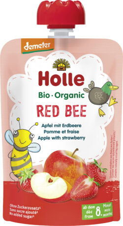 Holle Red Bee - Apfel mit Erdbeere 12 x 100g