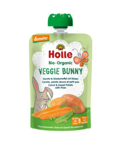 Holle Veggie Bunny - Karotte & Süsskartoffel mit Erbsen 12 x 100g