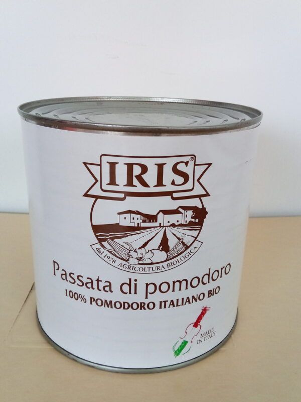 IRIS  Tomaten passiert 2,5 Kg. in Dose aus italienische oekologischem Anbau. 2500g