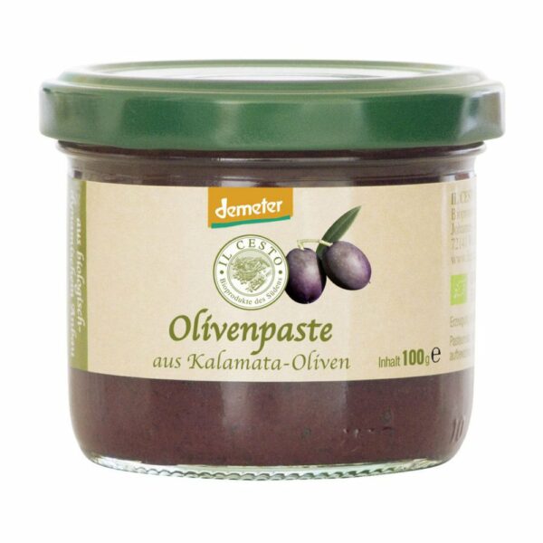Il Cesto demeter Olivenpaste schwarz aus Kalamata-Oliven 100g